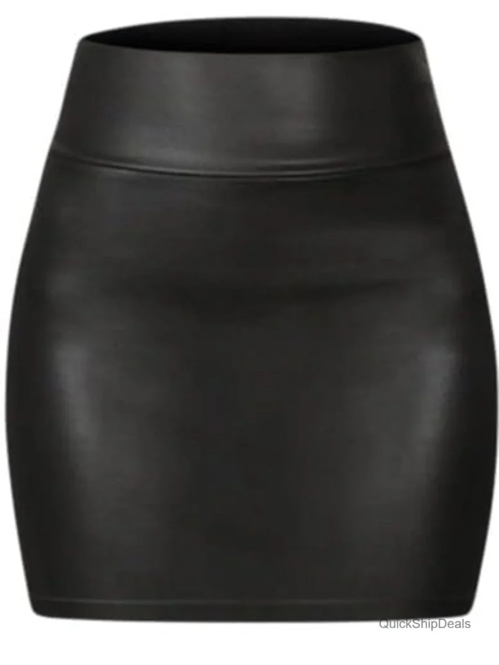 Women's Black Pencil Skirt Bodycon Stretchy High Rise Workwear